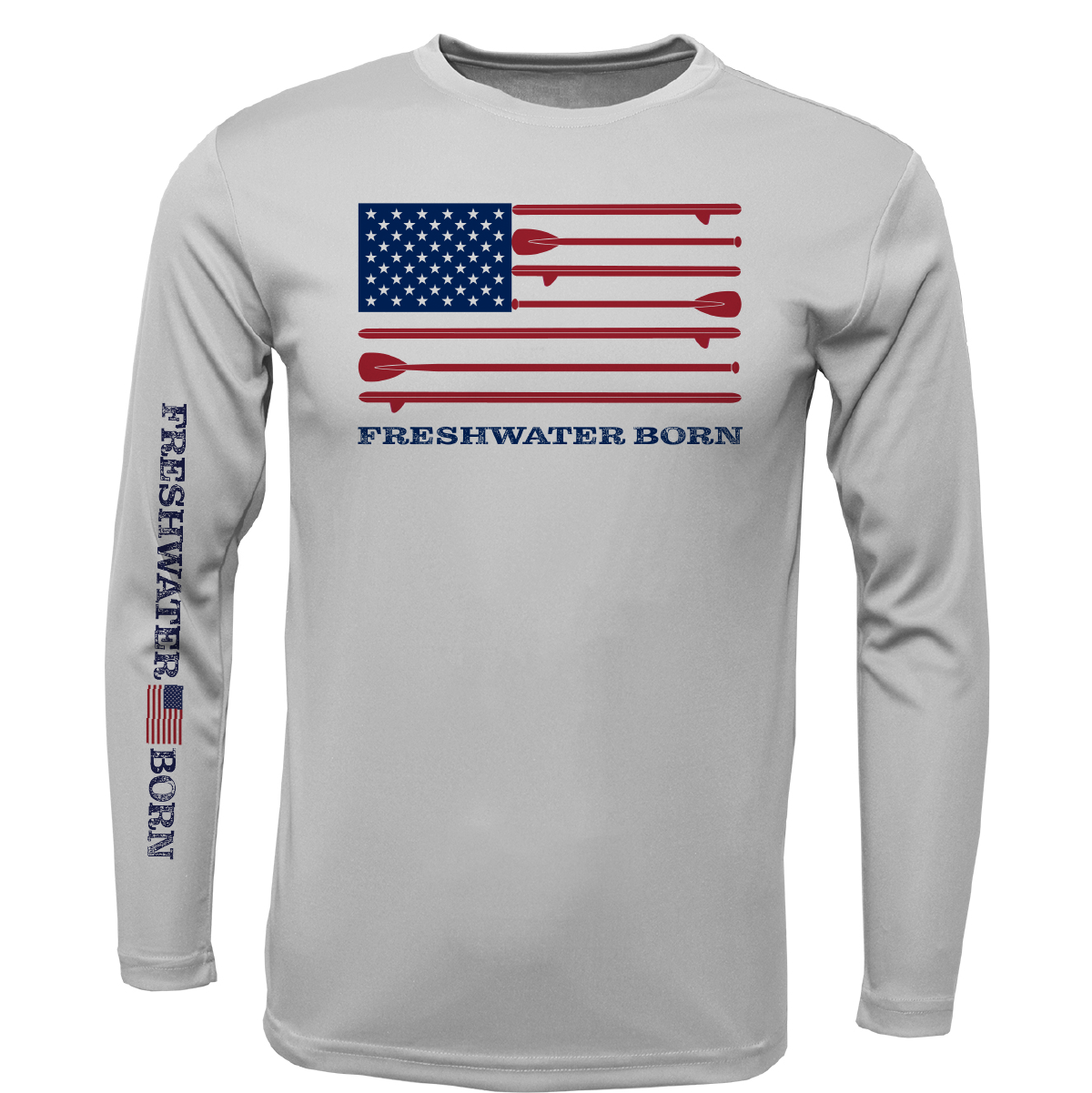 Florida Freshwater Born SUP Flag Girl's Long Sleeve UPF 50+ Dry-Fit Shirt
