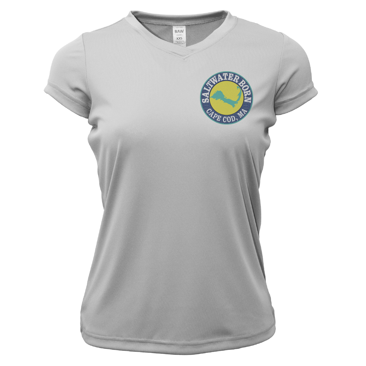 Cape Cod, MA Jaws Women's Short Sleeve UPF 50+ Dry-Fit Shirt