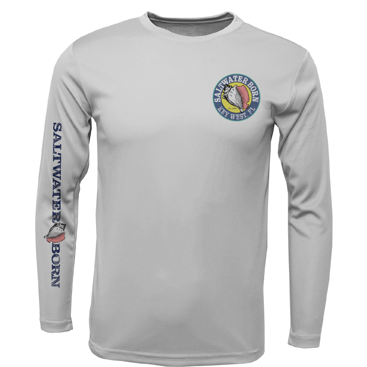 Key West, FL Sunken Pirate Ship Men's Long Sleeve UPF 50+ Dry-Fit Shirt