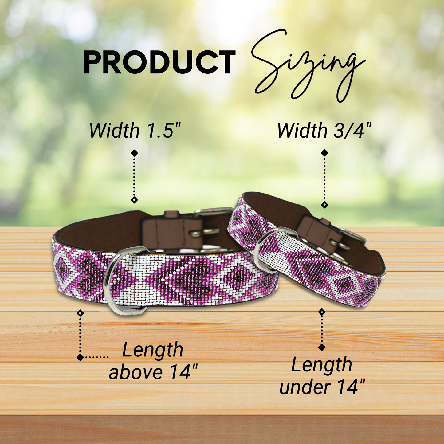 Paris Sambboho dog collar (with center D-ring)