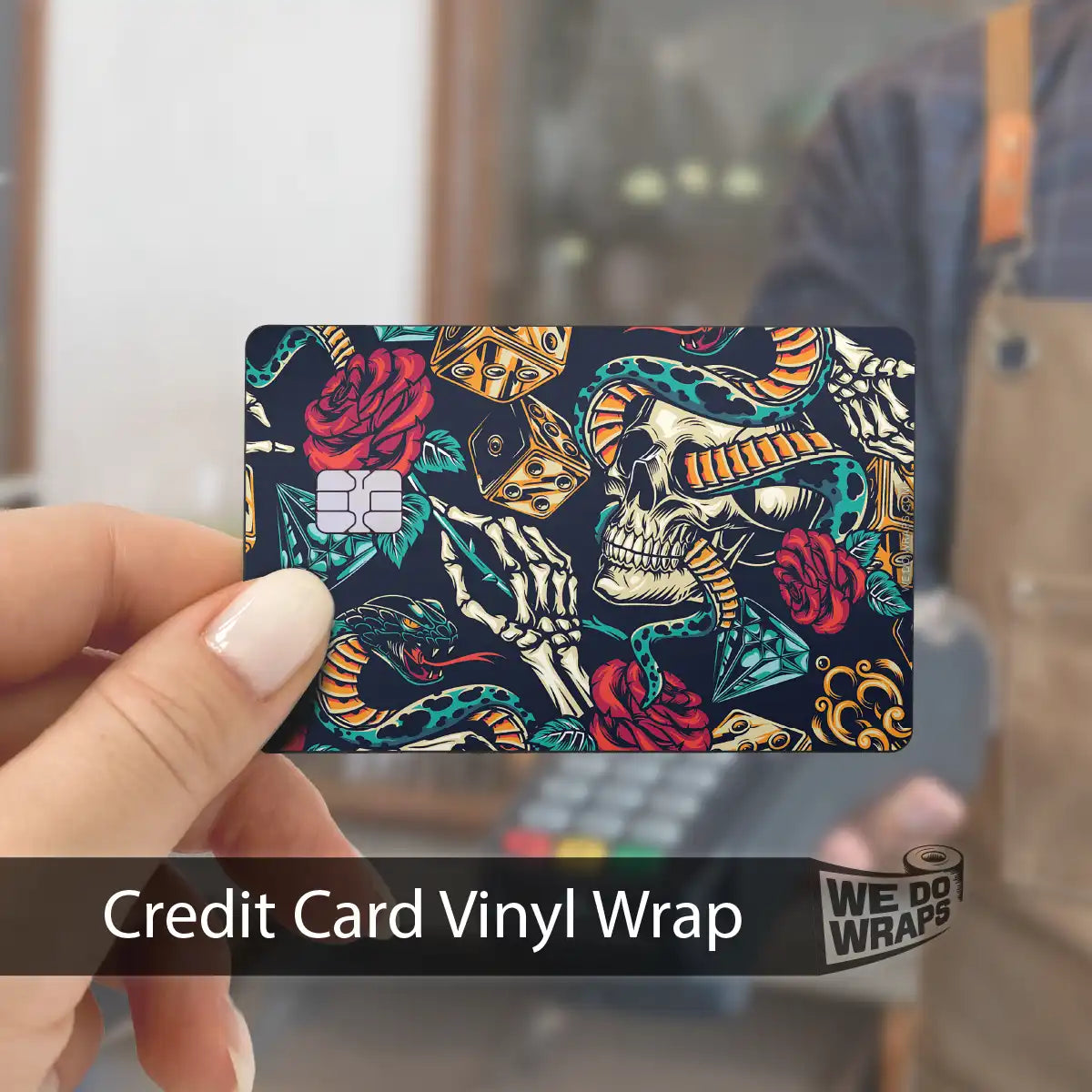 Skull & Roses Tattoo Art | NFC Key Card Wrap