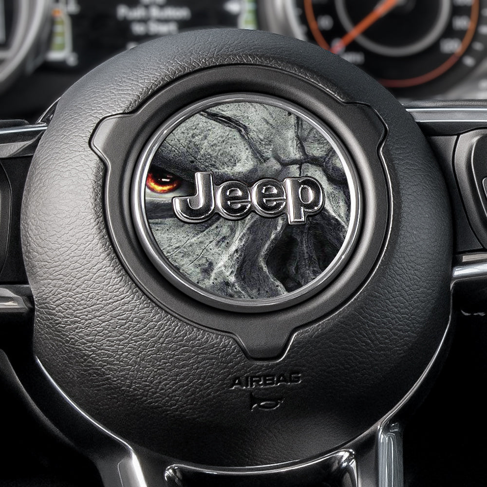 Skull Face Steering Wheel Decal