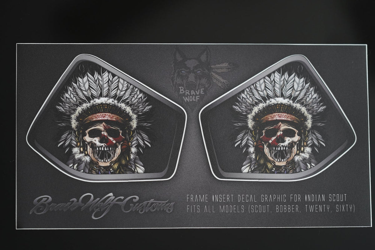 Indian Scout Mid-Frame Insert - Skull Warbonnet 120 Color