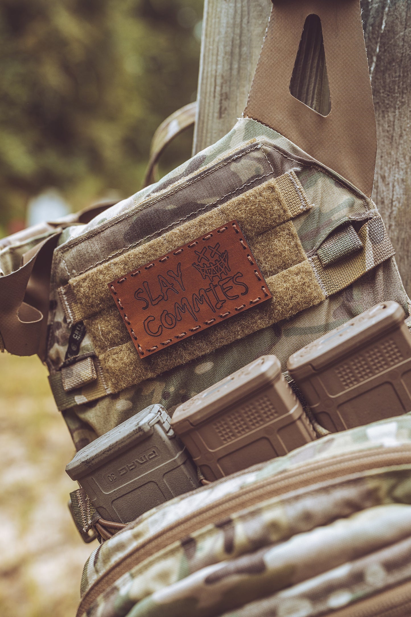 Slay Commies Leather Patch