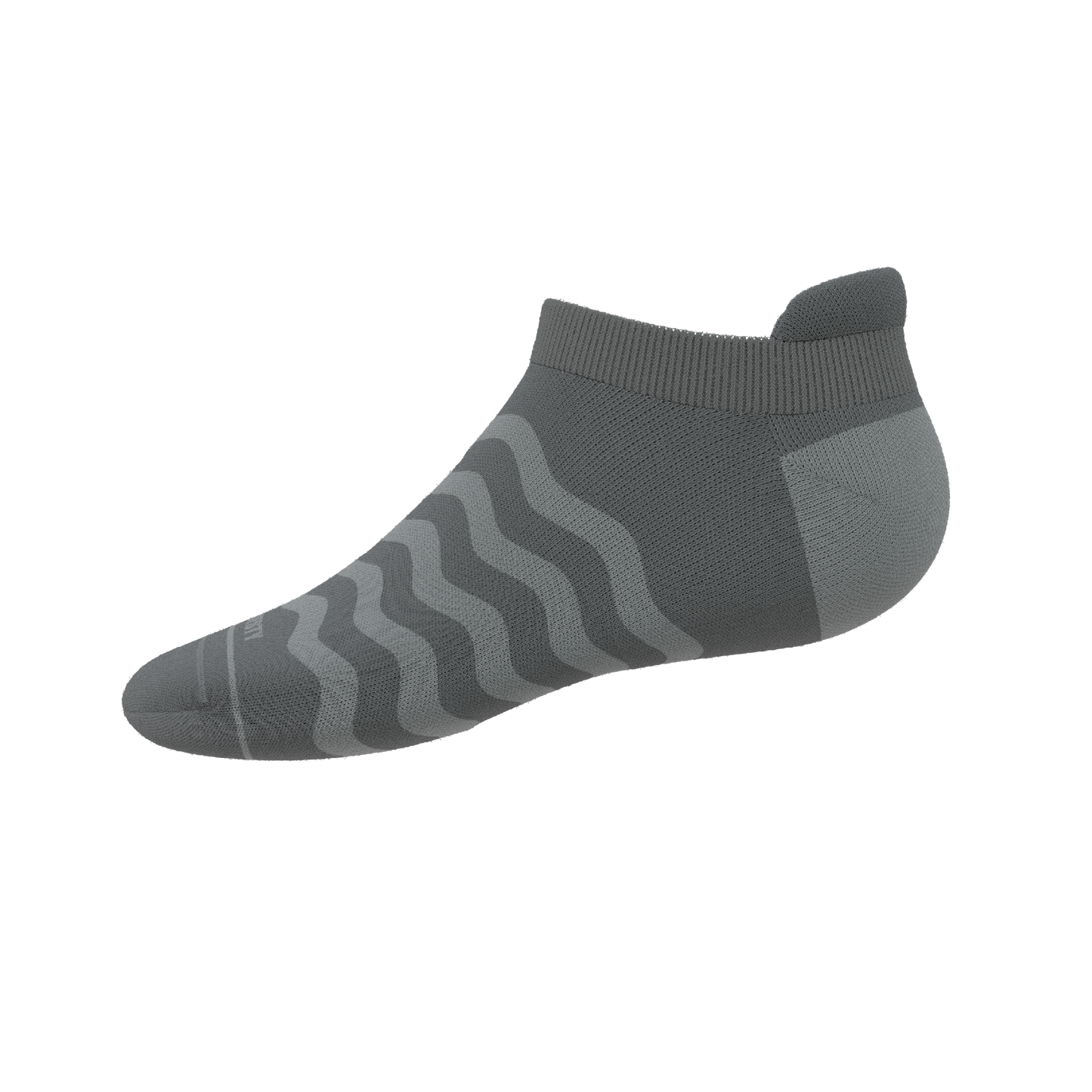 The Sleek | Gray Waves Heel Hammock™ Ankle Socks