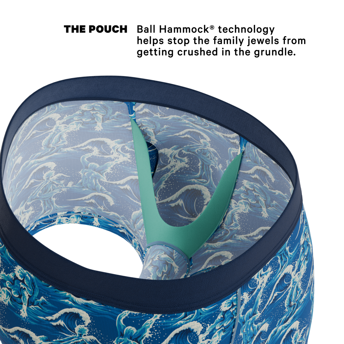The Slippery When Wet | Naughty Wave Ball Hammock® Pouch Trunks Underwear