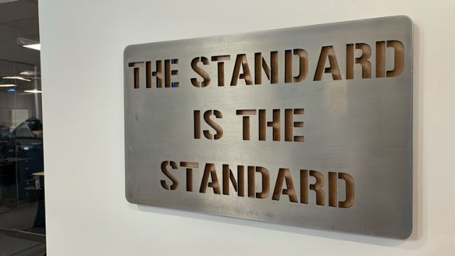 “The Standard is the Standard” Pittsburgh 11-gauge steel wall art piece