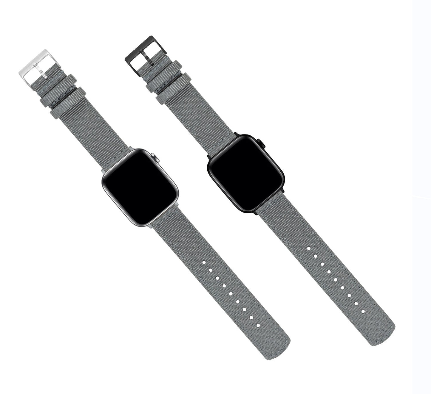 Apple Watch Two Piece NATO® style Smoke Grey Watch Band