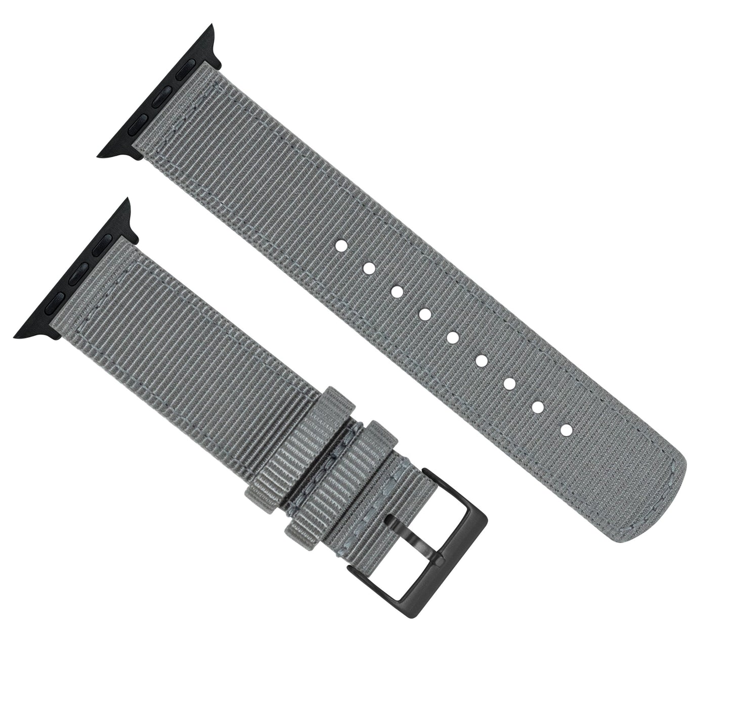 Apple Watch Two Piece NATO® style Smoke Grey Watch Band