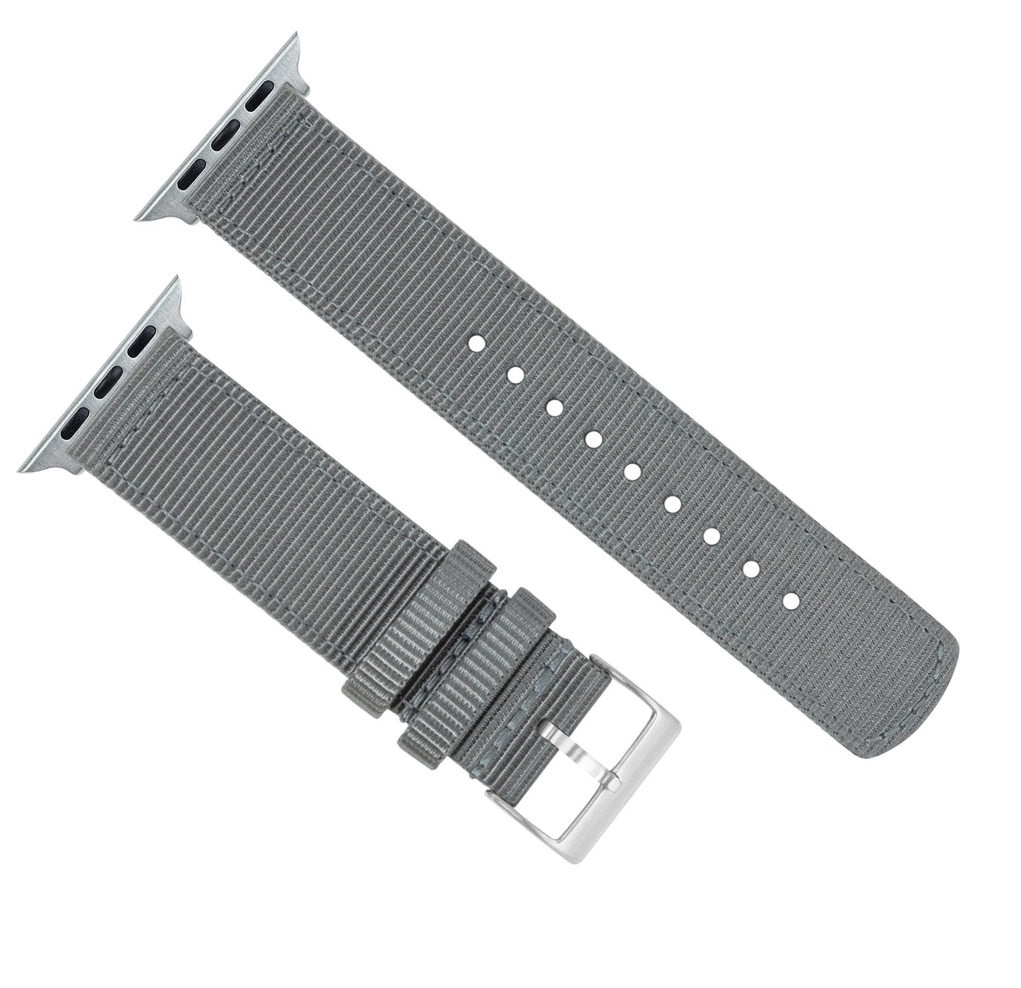 Apple Watch Two Piece NATO® style Smoke Grey Watch Band