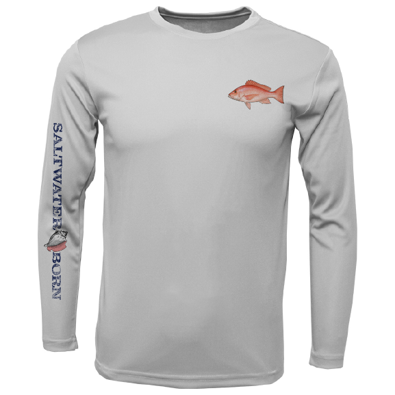 SK Snapper on Chest Long Sleeve UPF 50+ Dry-Fit Shirt