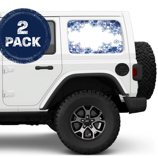 Snowflakes Side Windows Printed Vinyl Decal