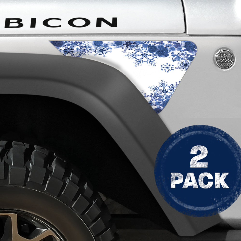 Snowflakes 2pc Vinyl Fender Decal