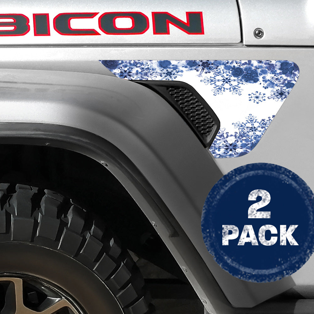 Snowflakes 2pc Vinyl Fender Decal