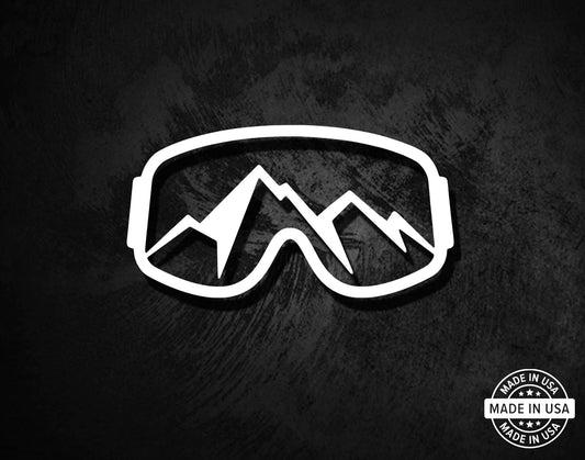 Snowboard Ski Goggles Mountains Decal