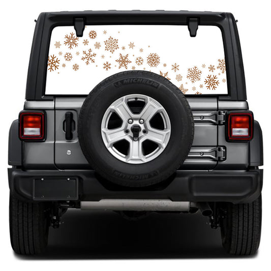 Snow Wave Rear Window Decal