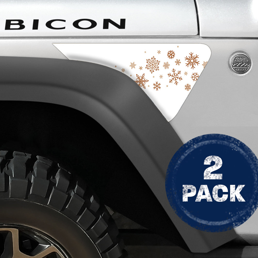 Snow Wave 2pc Vinyl Fender Decal