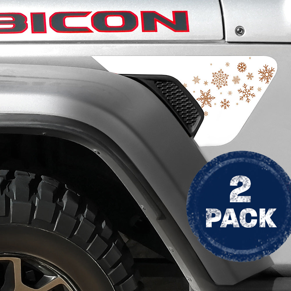 Snow Wave 2pc Vinyl Fender Decal