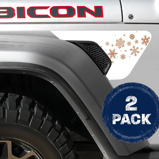 Snow Wave 2pc Vinyl Fender Decal
