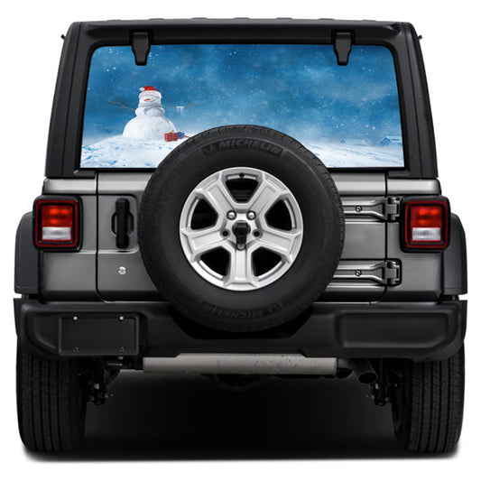 Snowmen Hill Rear Window Decal