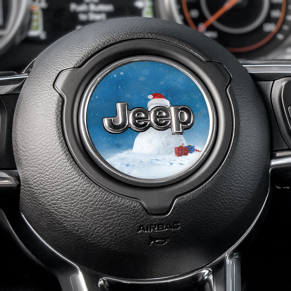 Snowmen Hill Steering Wheel Decal