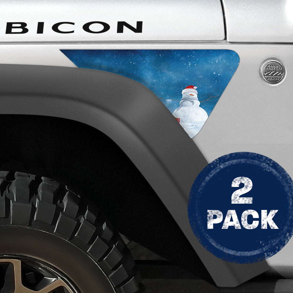 Snowmen Hill 2pc Vinyl Fender Decal