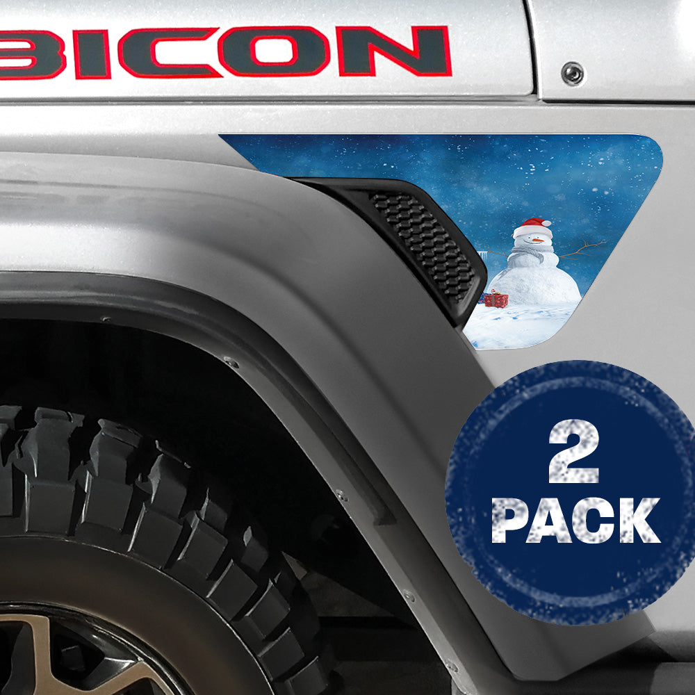 Snowmen Hill 2pc Vinyl Fender Decal