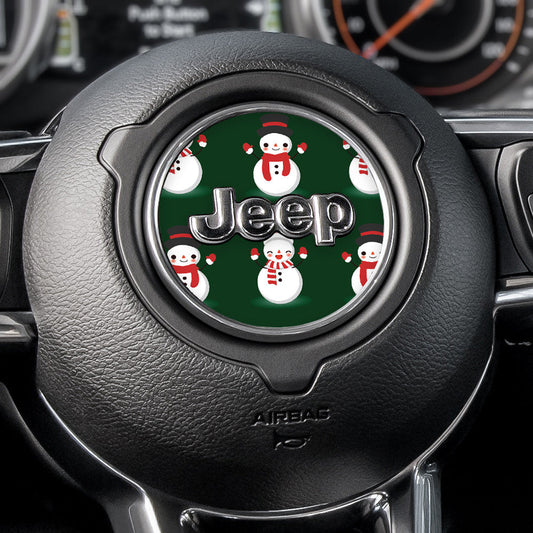 Snowmen Steering Wheel Decal