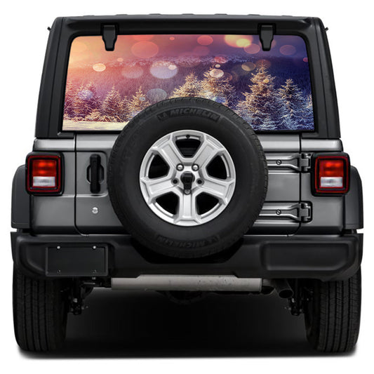 Snowy Field Rear Window Decal