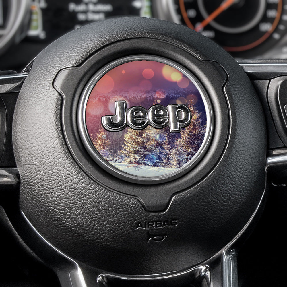 Snowy Field Steering Wheel Decal