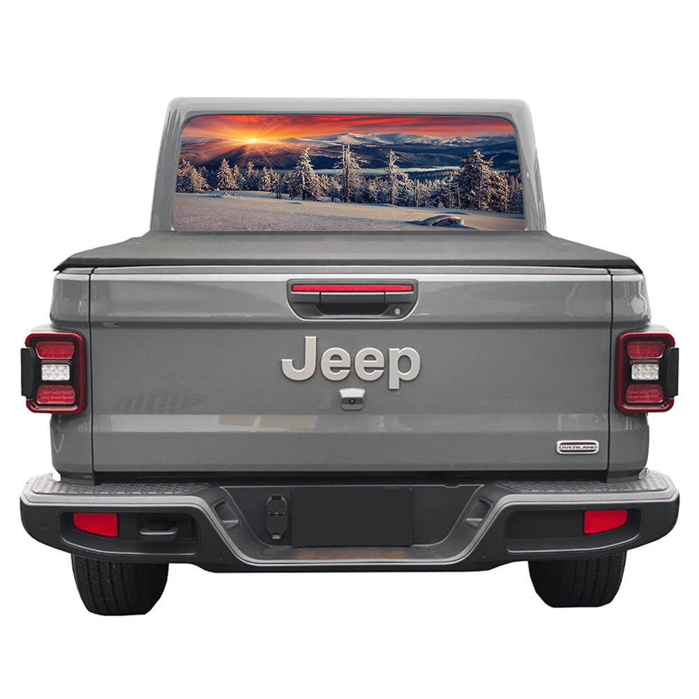 Snowy Hills Rear Window Decal