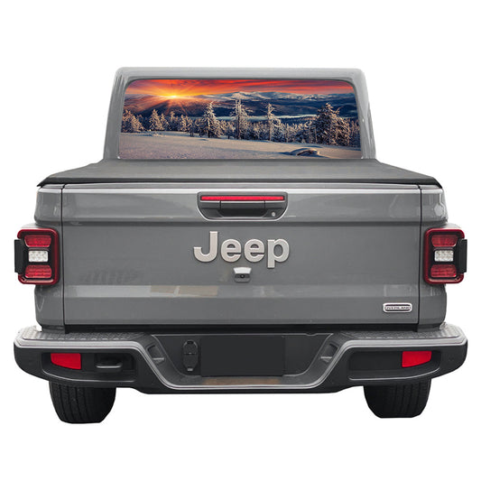 Snowy Hills Rear Window Decal