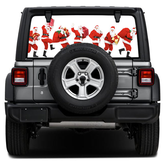 So Many Santas Rear Window Decal