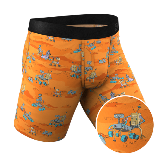 The Bend Rover | Space Robots Long Leg Ball Hammock® Pouch Underwear With Fly