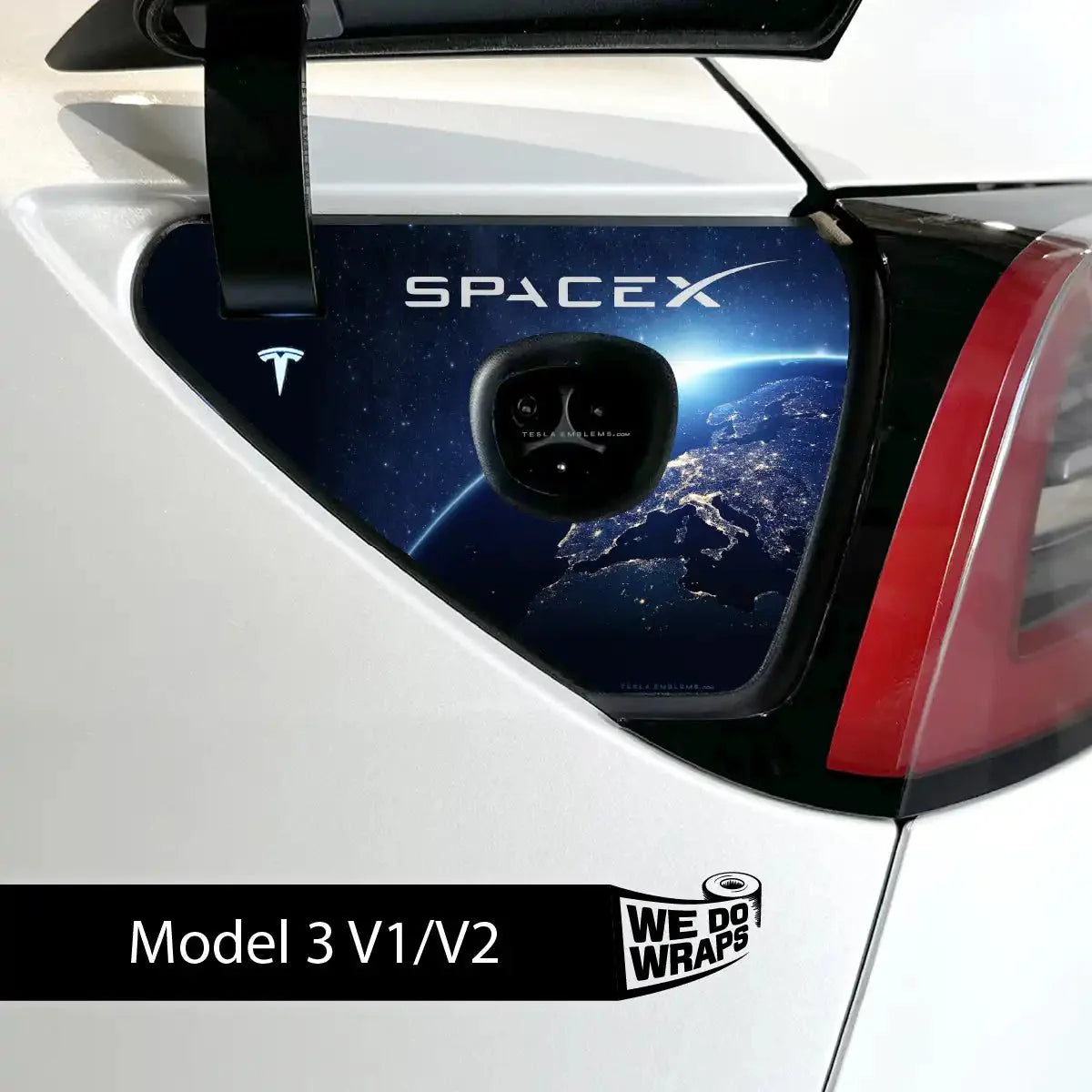 SpaceX Tesla Charge Port Wrap | Model 3