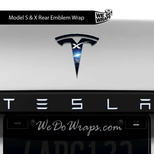 SpaceX Tesla Emblem Decals (Front + Back) | Model S
