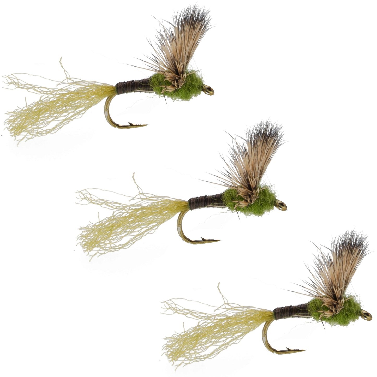 3 Pack Sparkle Dun Baetis Mayfly - Hook size 16