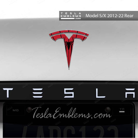 Spider-Man Tesla Emblem Decals (Front + Back) | Model S