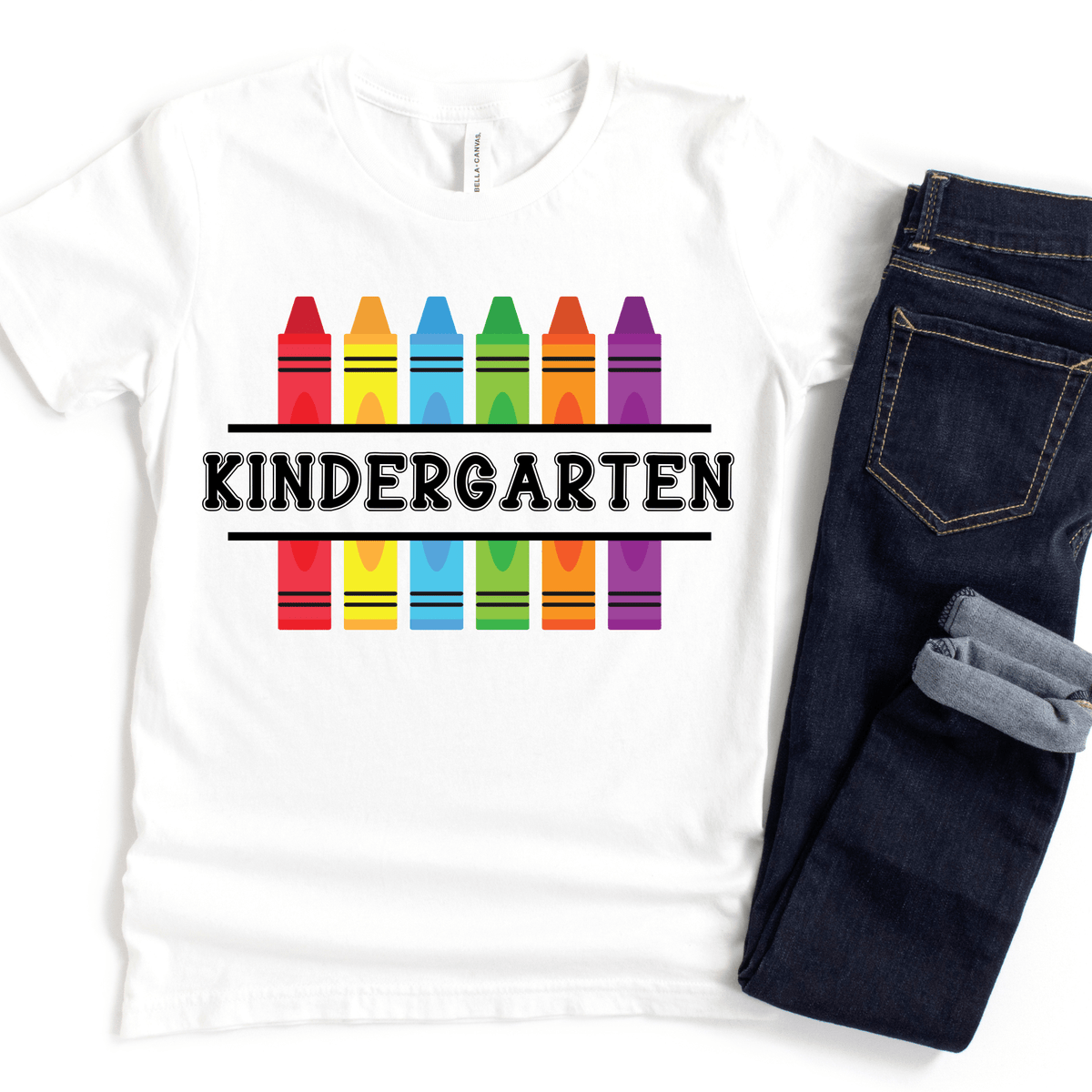 Split Crayon Grade Level Kids T-Shirt
