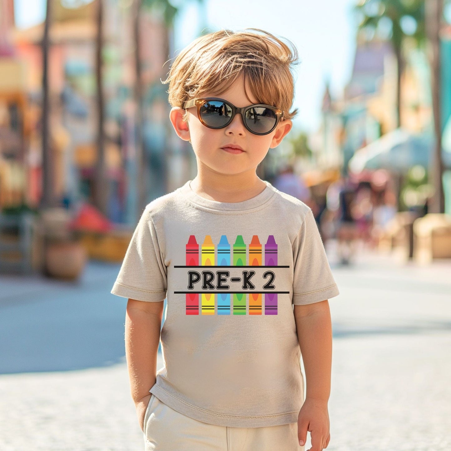 Split Crayon Grade Level Kids T-Shirt