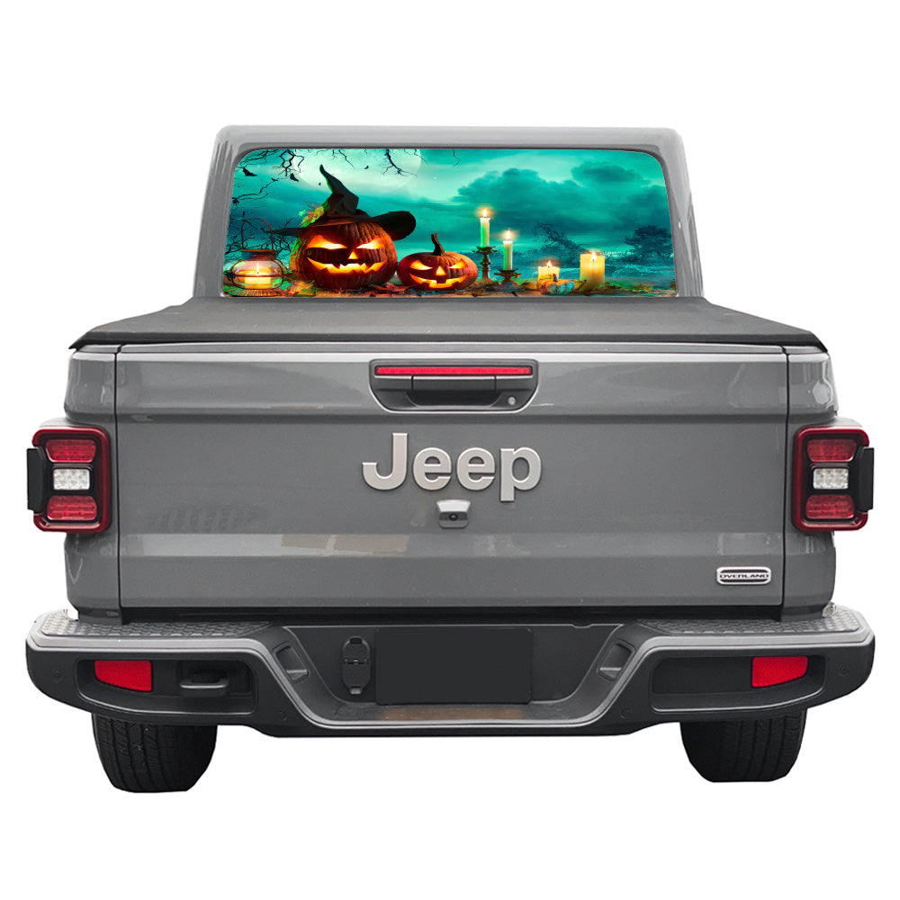 Spooky Jack-O-Lantern Rear Window Decal