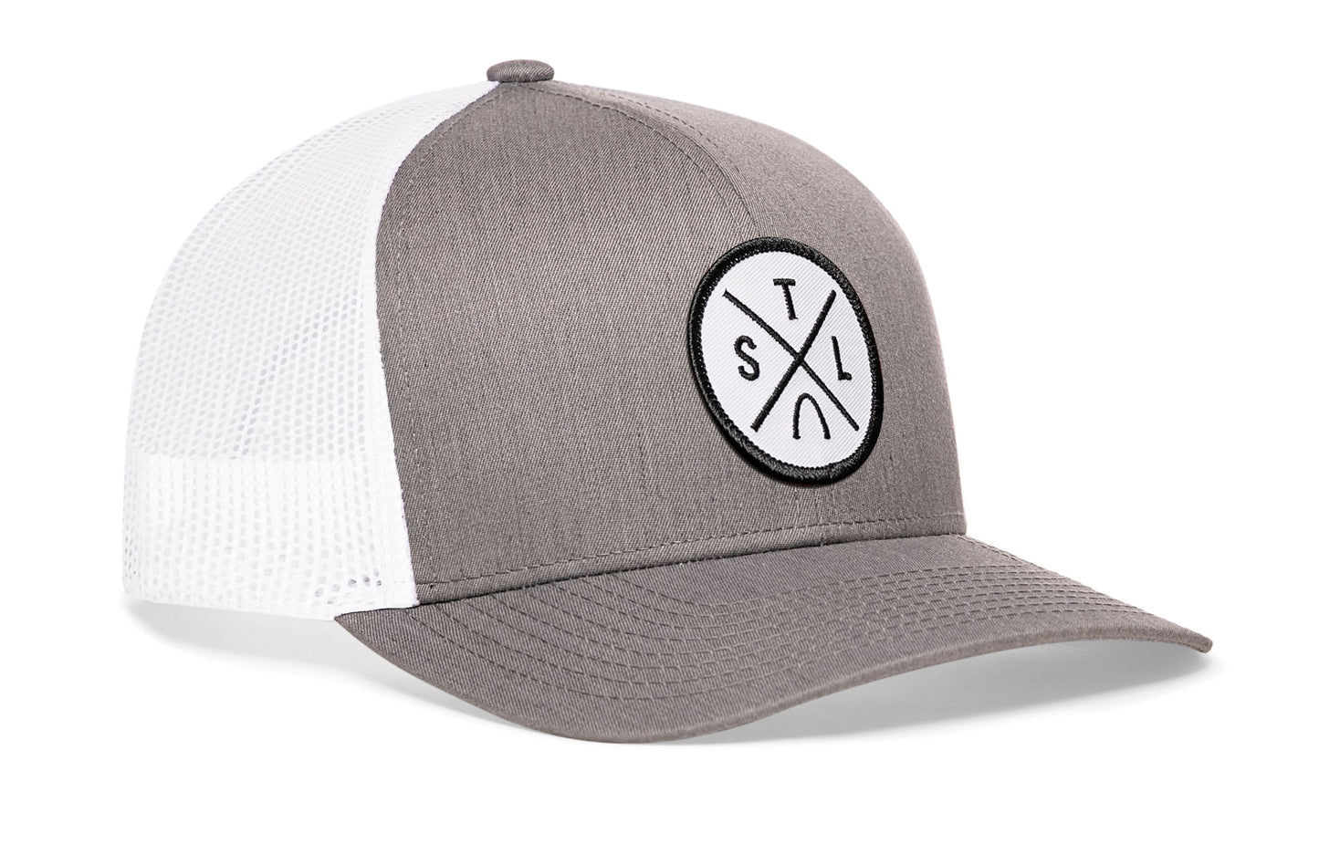 St. Louis Trucker Hat  |  Gray-White STL X Snapback