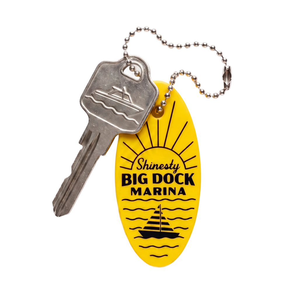 The Big Dock Marina | Yellow Nautical Floatie Keychain