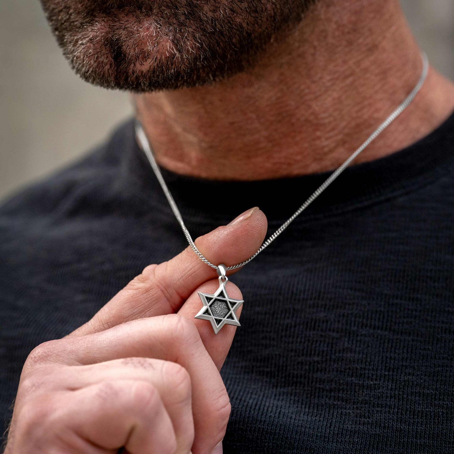 Star Of David Pendant - Silver