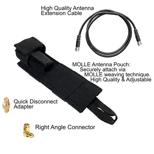 Tactical Antenna Relocation Kit(Black, Tan, or Green) - Hytera w/ SMA Antenna