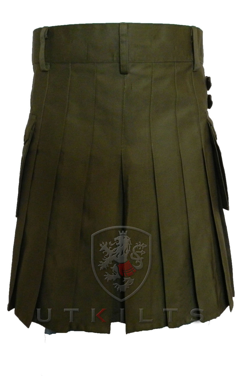Utility Kilt – GlenLoch, Olive Green