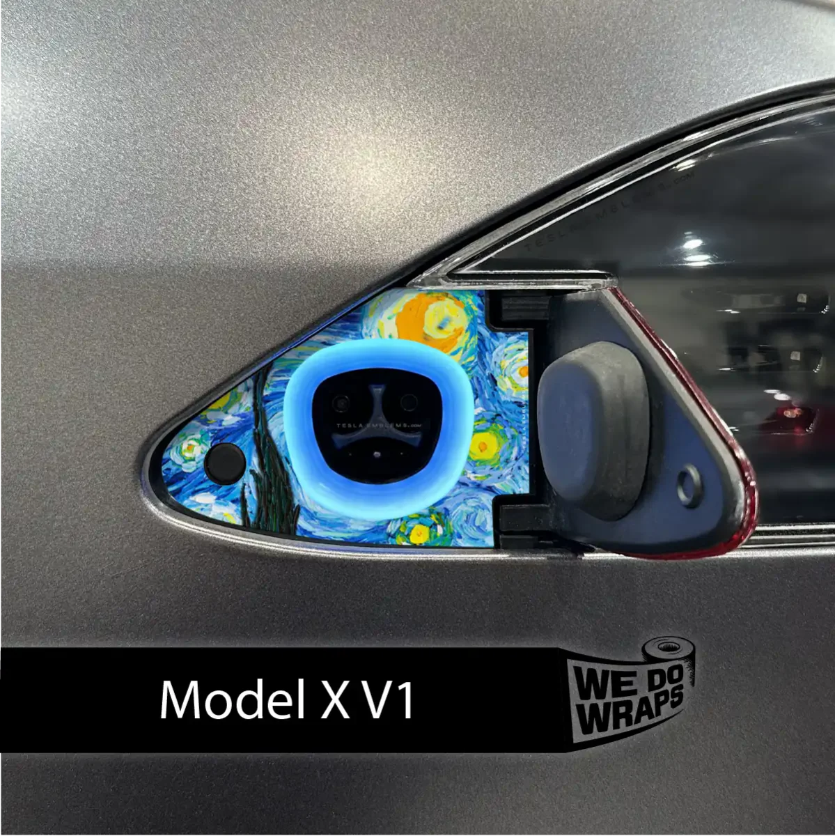Starry Night Tesla Charge Port Wrap | Model X