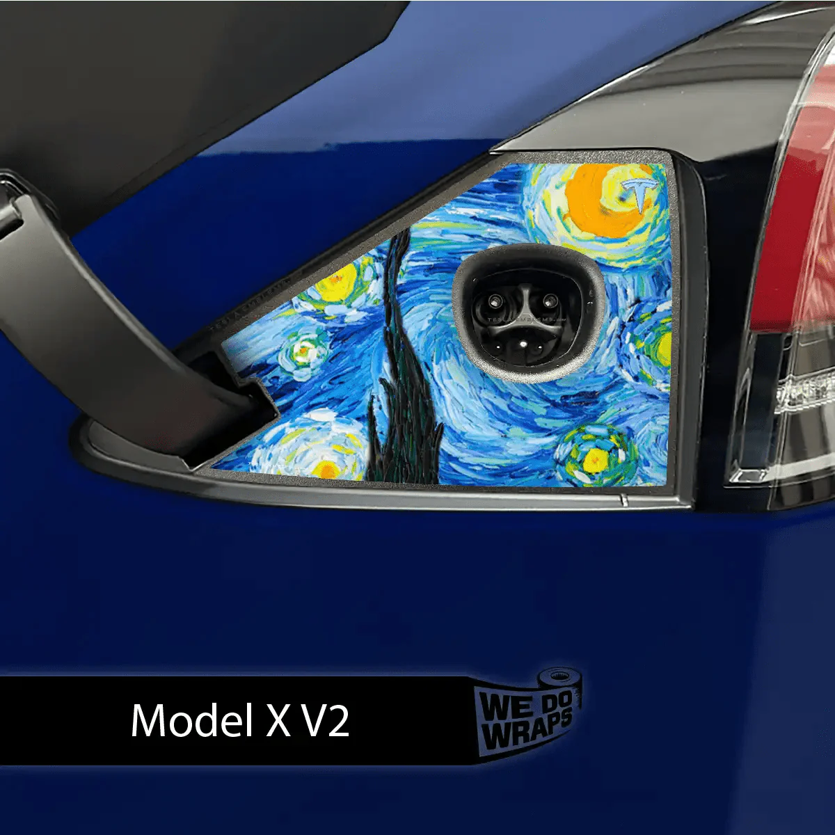 Starry Night Tesla Charge Port Wrap | Model X