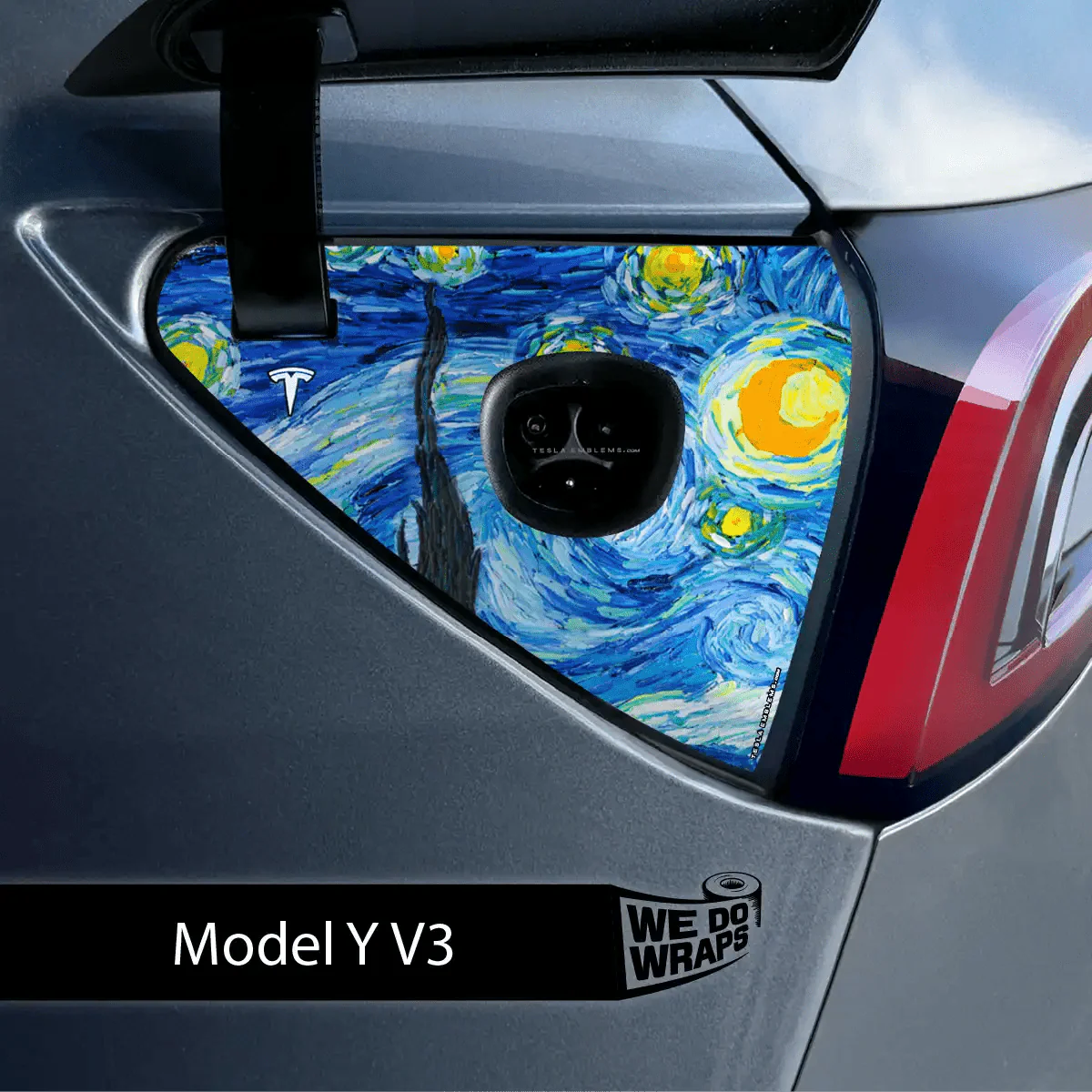Starry Night Tesla Charge Port Wrap | Model Y