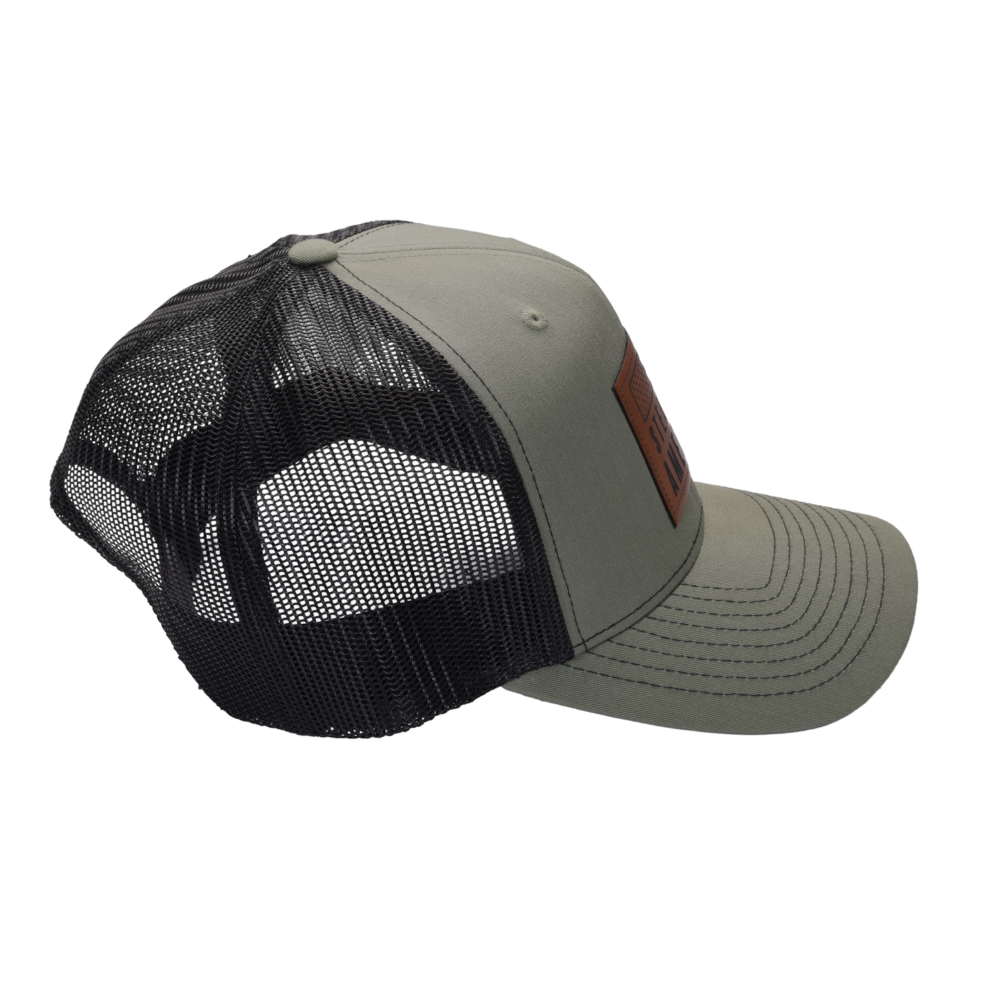 Steadfast American Richardson 112 Cap – Genuine Leather Patch Trucker Hat